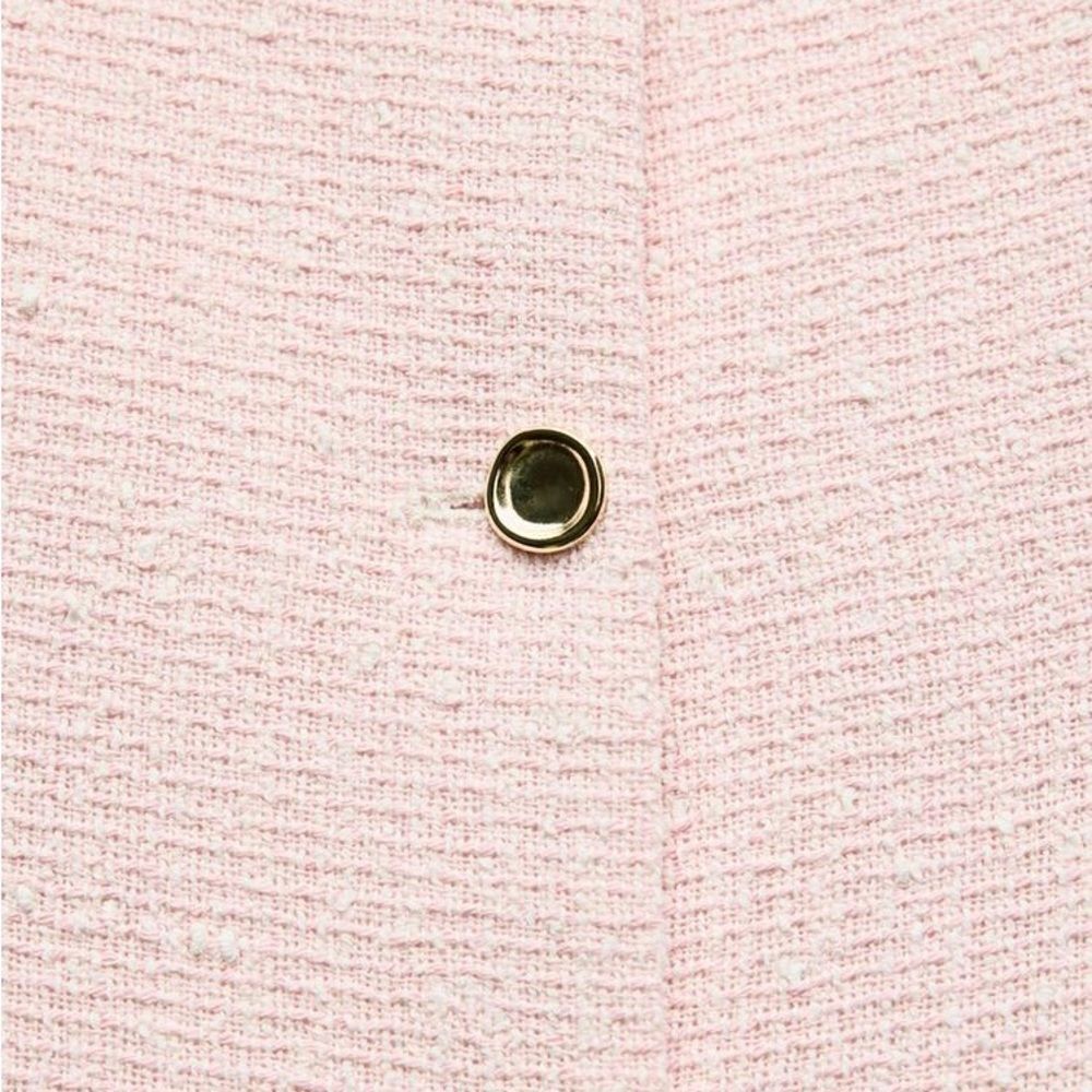ZARA STRUCTURED ROUND NECK BLAZER - Picture 8 of 9